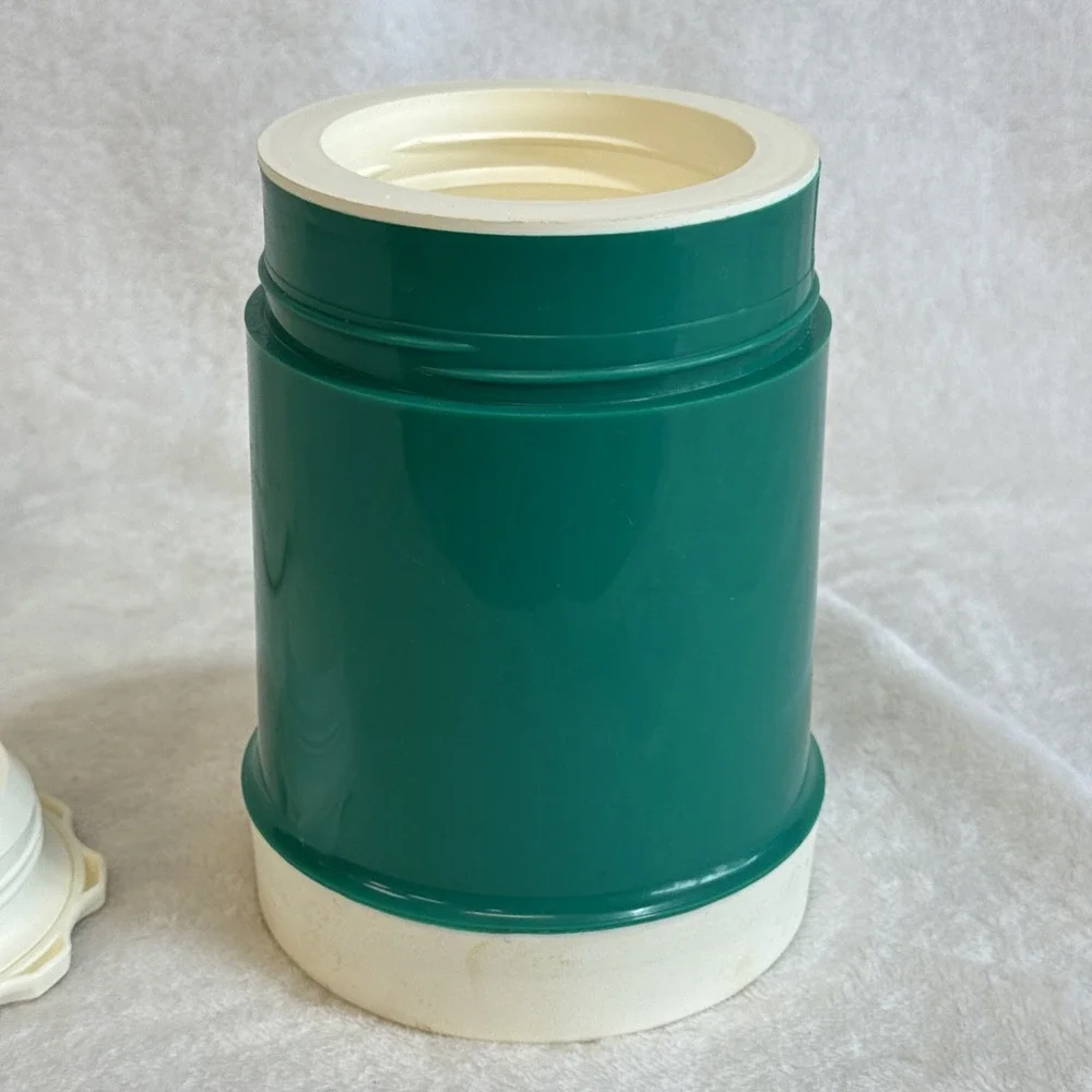 Vintage Thermos Green and‎ White Insulated Beverage Container Hot Cold